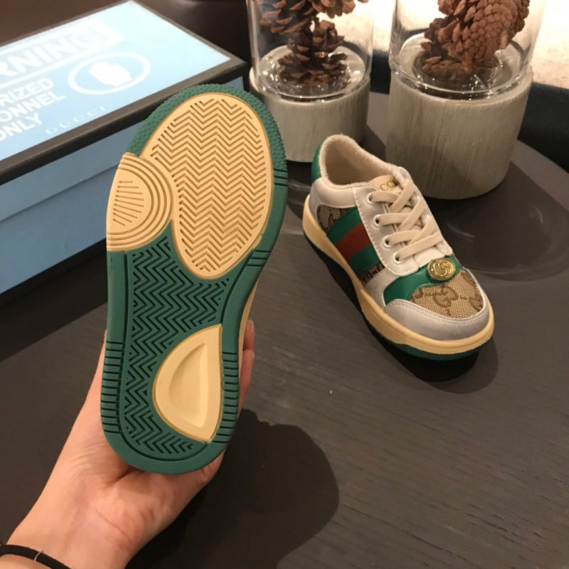 Tênis Infantil Couro Branco com Detalhe Listra