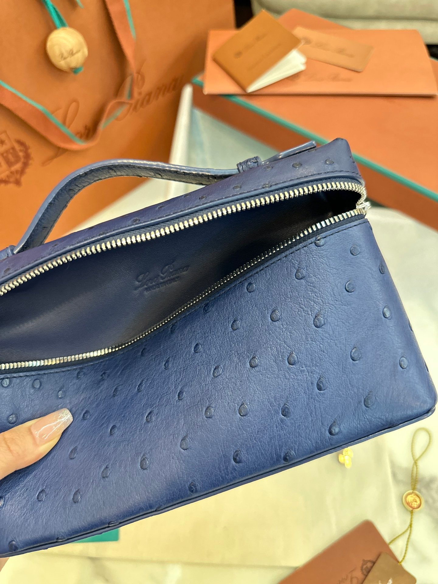 Bolsa Couro Azul