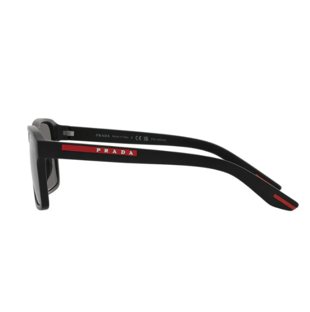 Óculos de Sol Acetato Preto Detalhe Vermelho