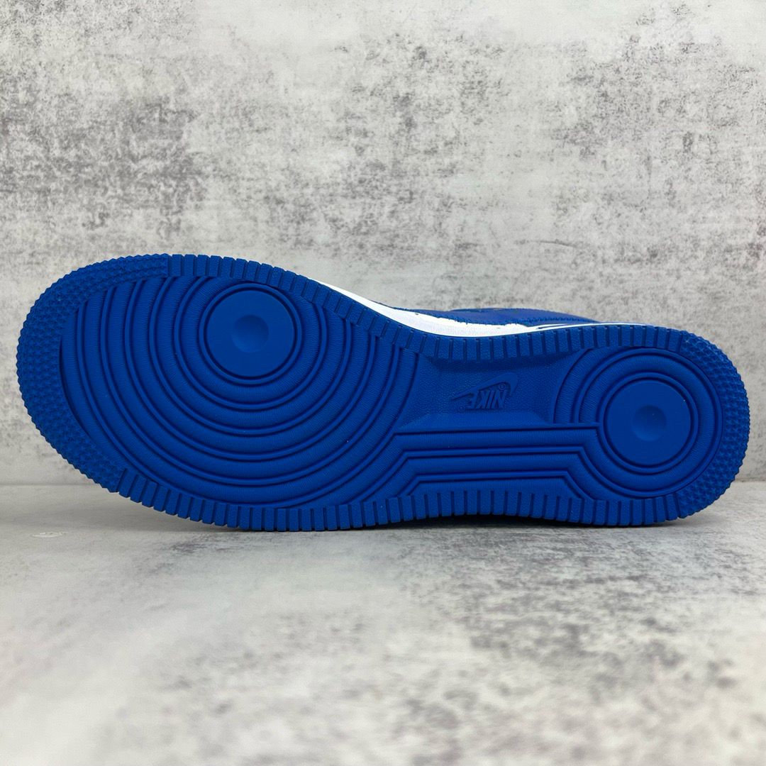 Tênis Cano Baixo Couro Azul Detalhe Branco