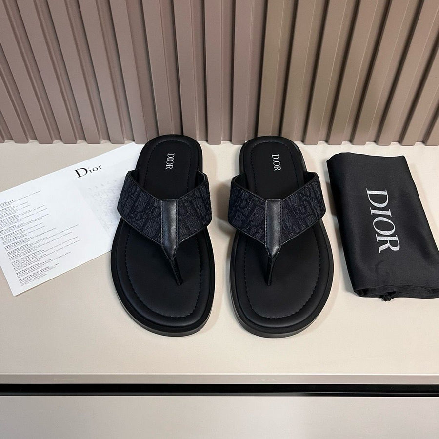 Sandália Jacquard Dior Oblique Black