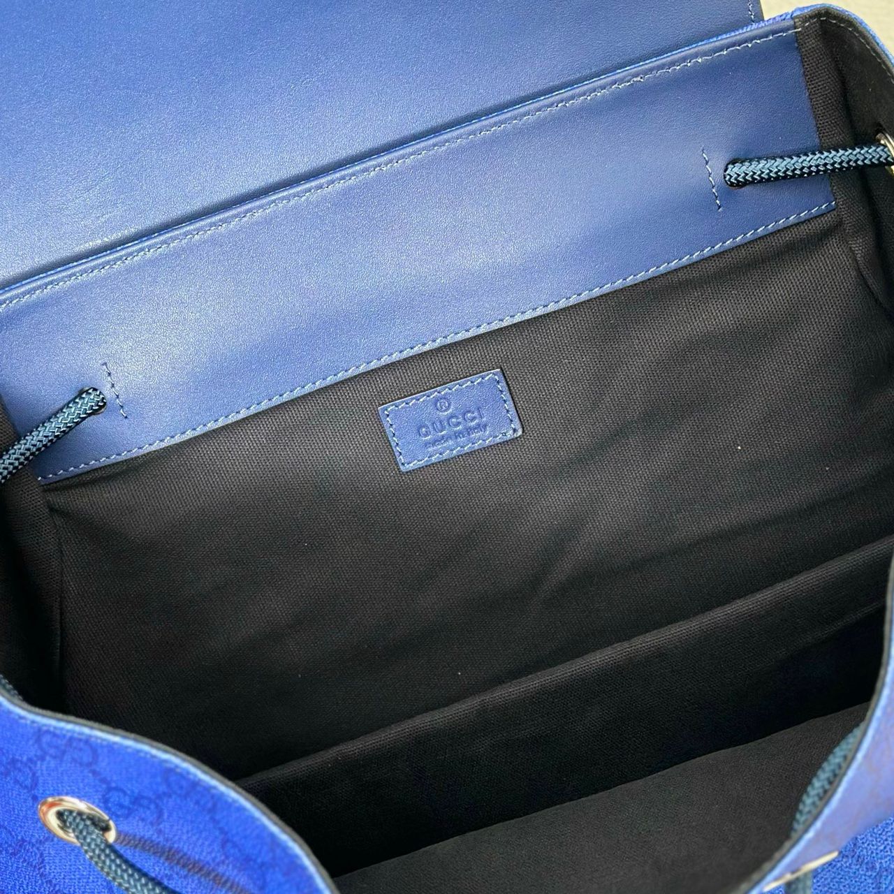 Mochila Couro Azul Chroma