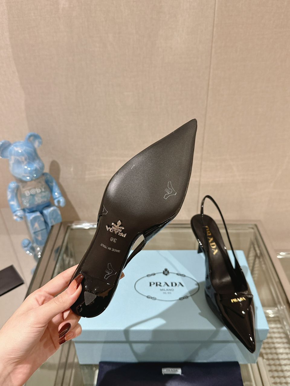 Sandália Scarpin Slingback Couro Preto