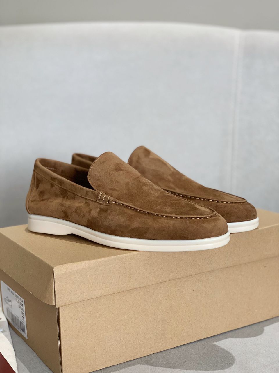 Mocassim Camurça Bege Casual Verão