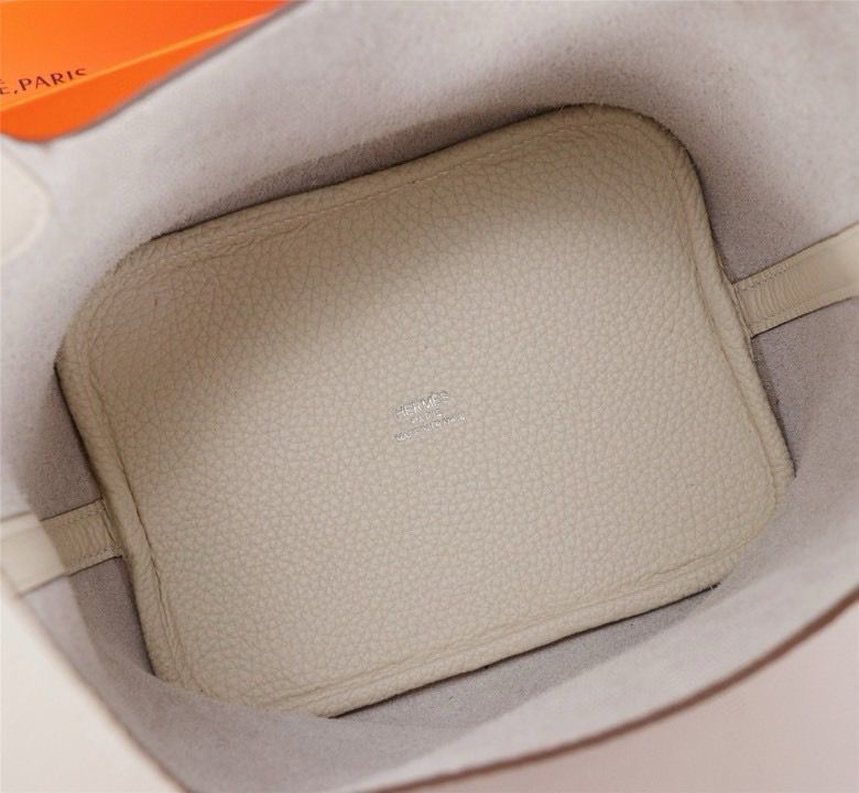 Bolsa Tote Couro Branco Alças Duplas 18cm