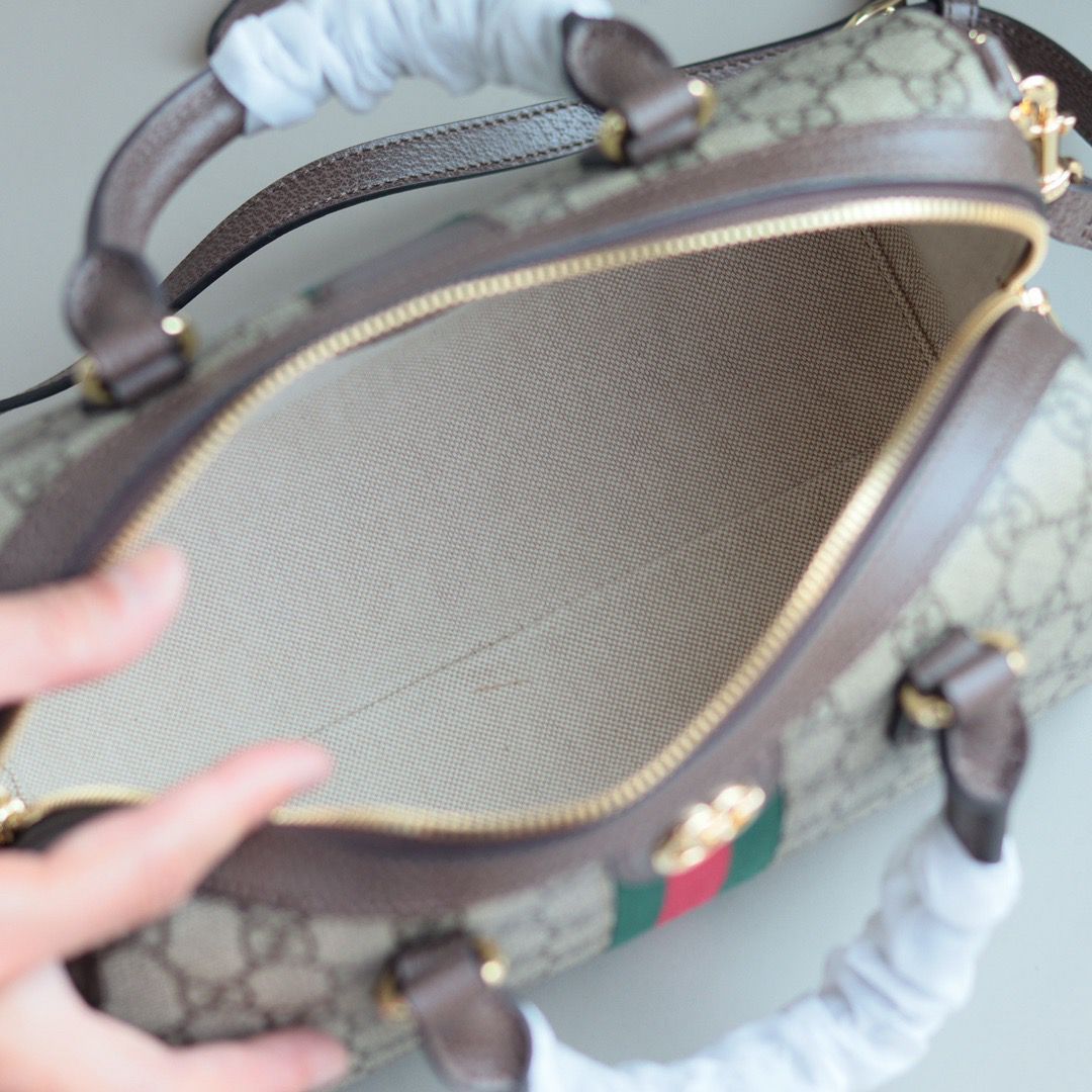 Bolsa Duffel Médio Couro Preto Alças Duplas