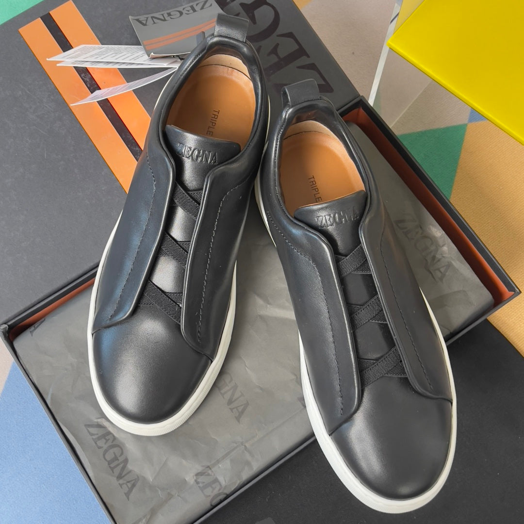 Mocassim Couro Costura Tripla