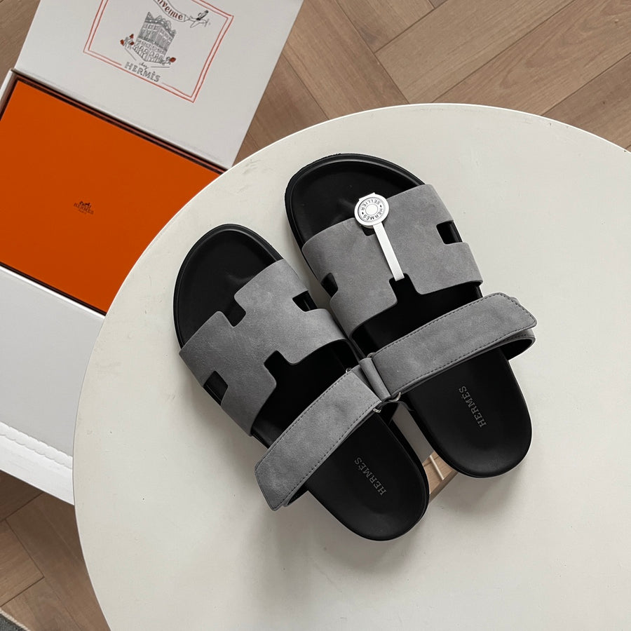Hermès Chypre Suede - Cinza