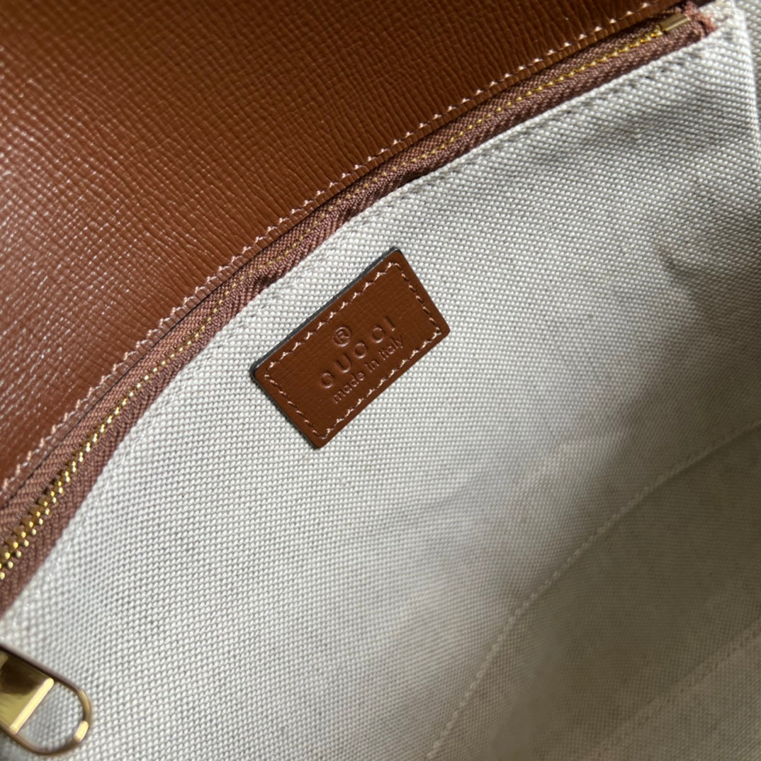 Bolsa Couro Marrom Fecho Metálico Ferradura