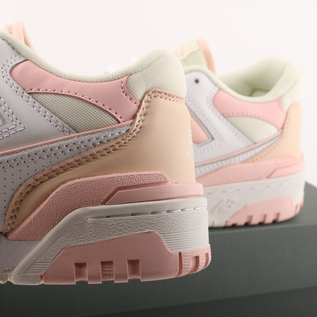 Tênis Couro Branco Detalhe Rosa