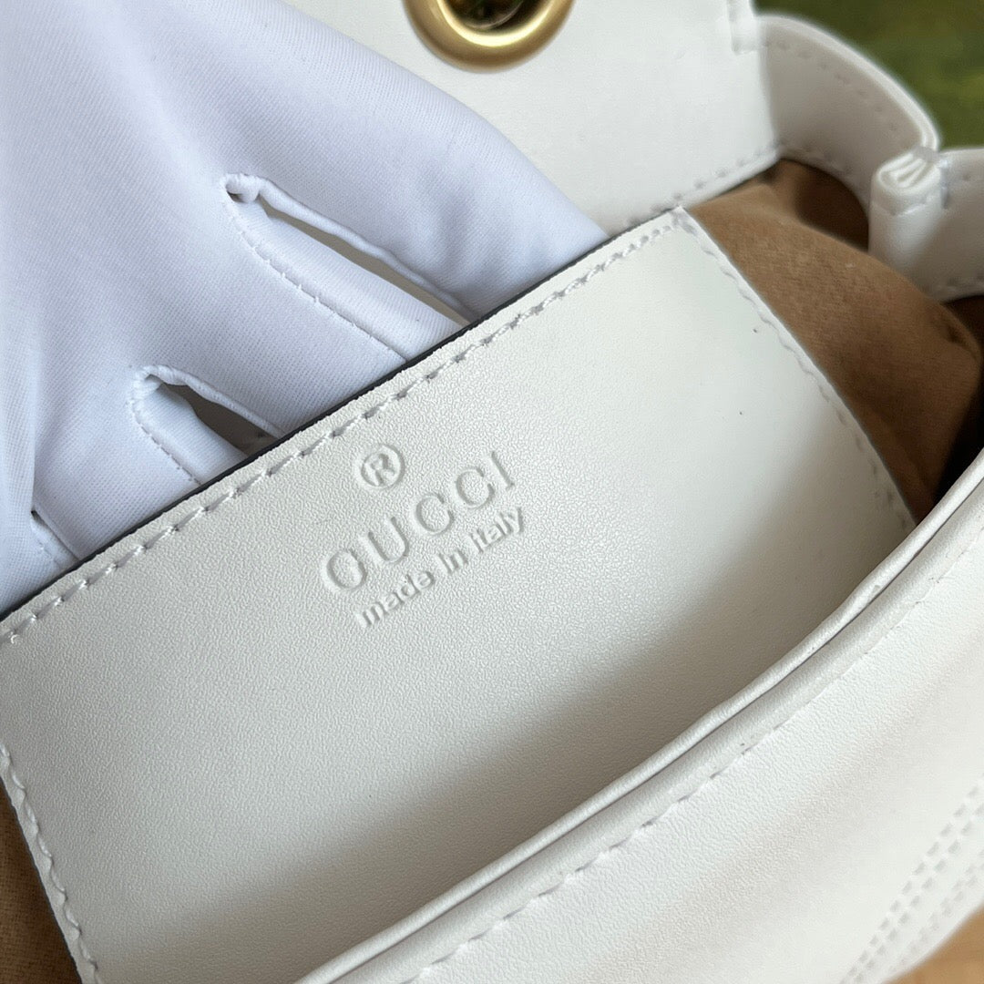 Bolsa Ombro Mini Couro Matelassê Padrão Chevron Branco