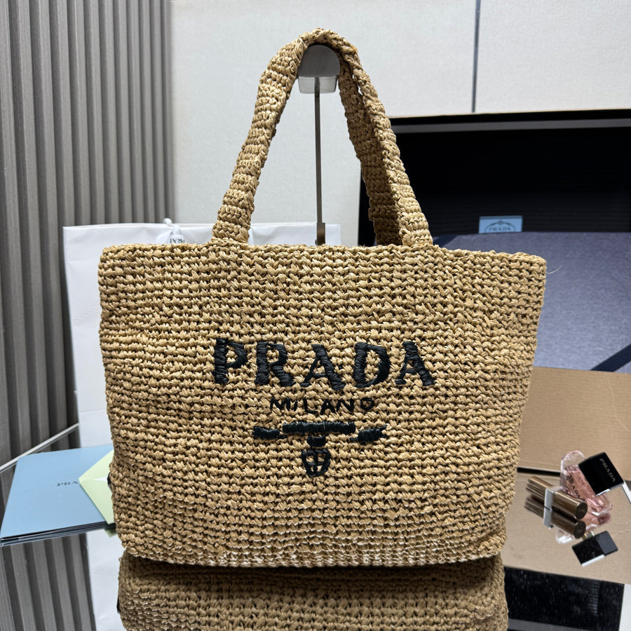 Bolsa Tote Prada em Crochê Natural