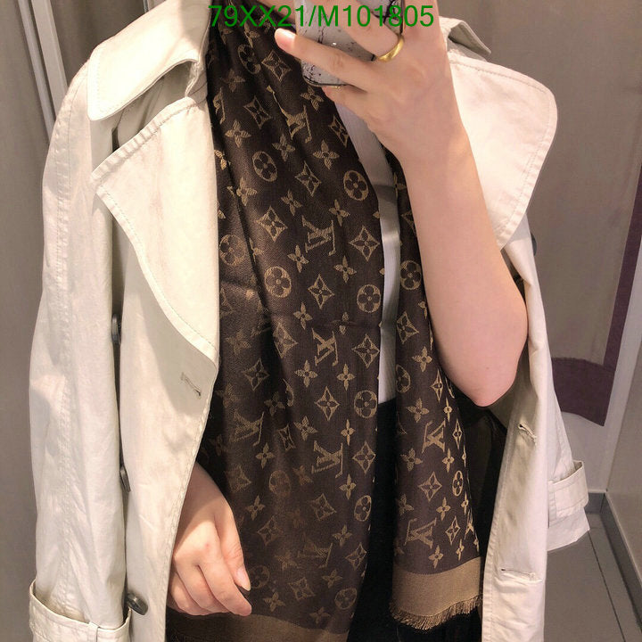 Pashmina Xale Padrão Monograma Geométrico