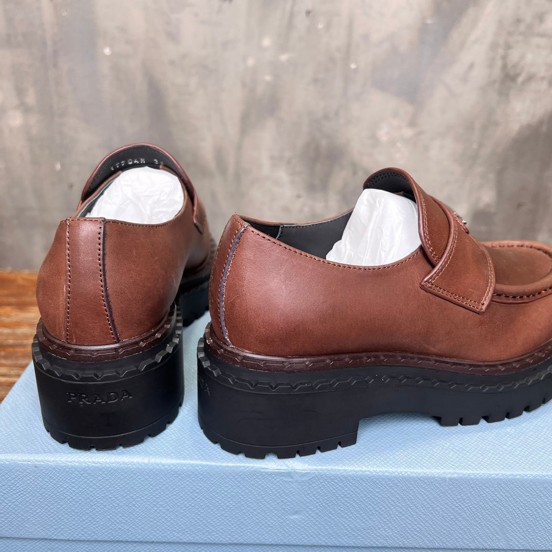 Mocassim Couro Marrom Liso