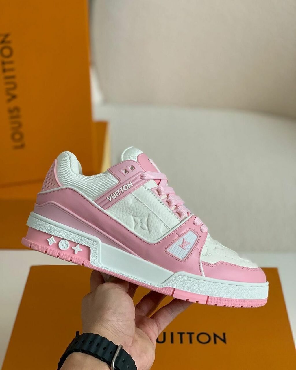 Tênis Casual Couro Rosa Rosê