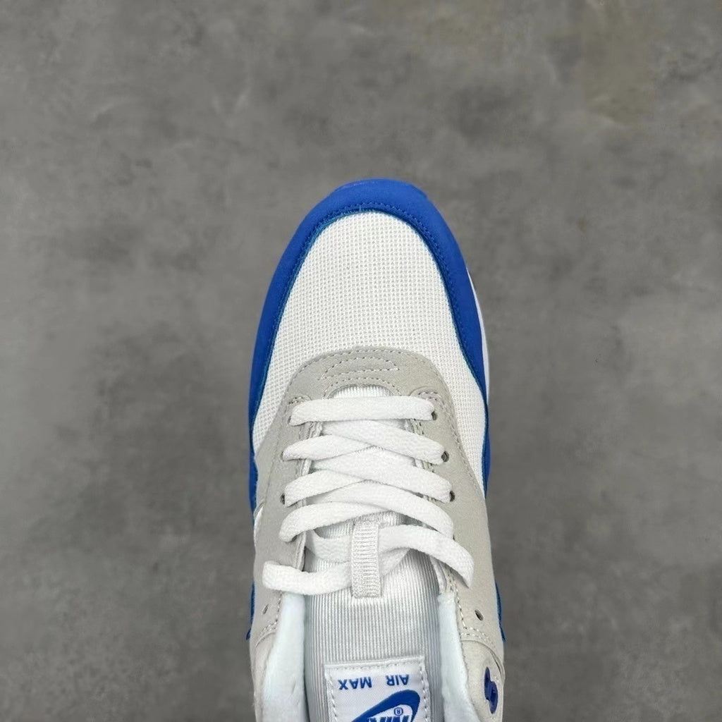 Tênis Runner Malha Azul Royal Detalhe Cinza