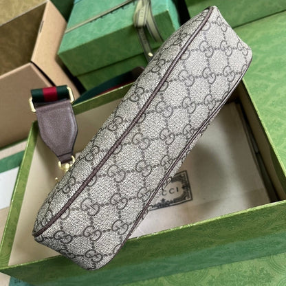 Bolsa Pequena Couro Bege Letras Entrelaçadas Small