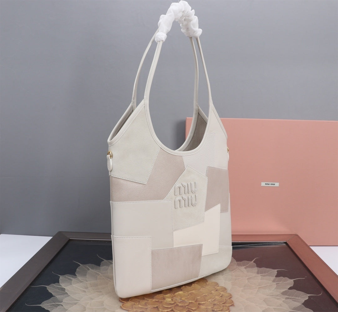 Bolsa Couro Patchwork Multicolorida