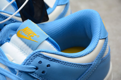 Tênis Couro Cano Baixo Branco Detalhe Azul Claro