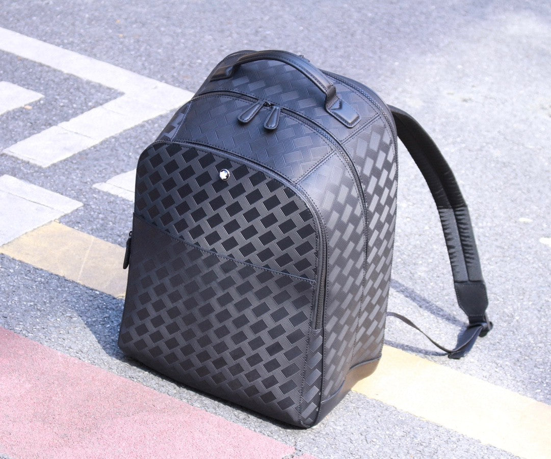 Mochila Nylon Preta Compartimentos Múltiplos