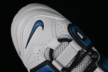 Tênis Cano Alto Mesh Azul Industrial Detalhes Brancos
