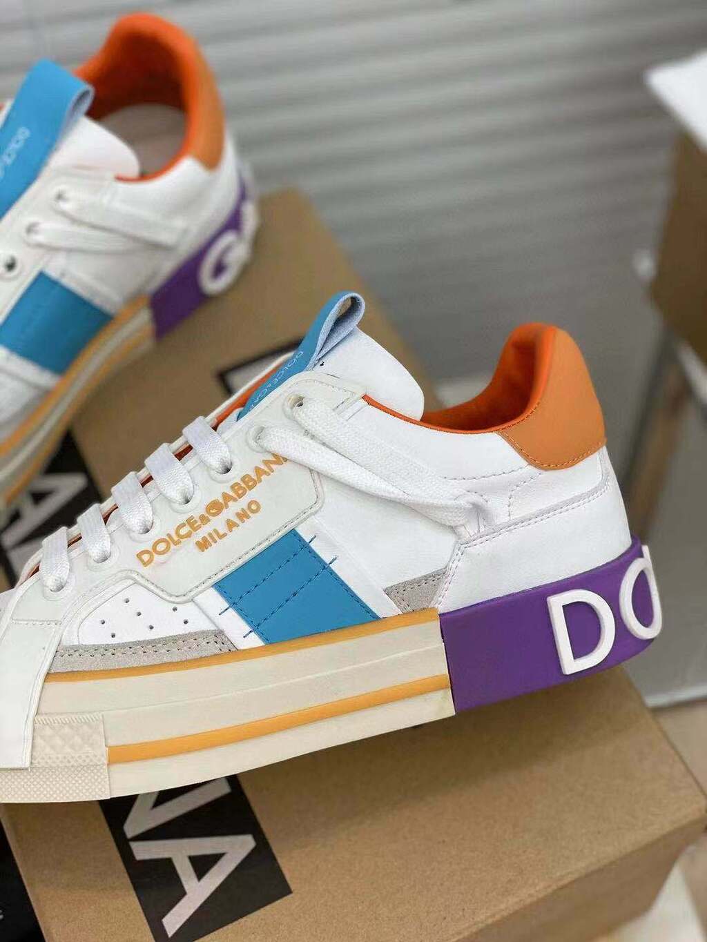 Tênis Couro Personalizado Multicolor Cano Baixo