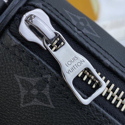 Bolsa Viagem Couro Preto Alça Dupla XS