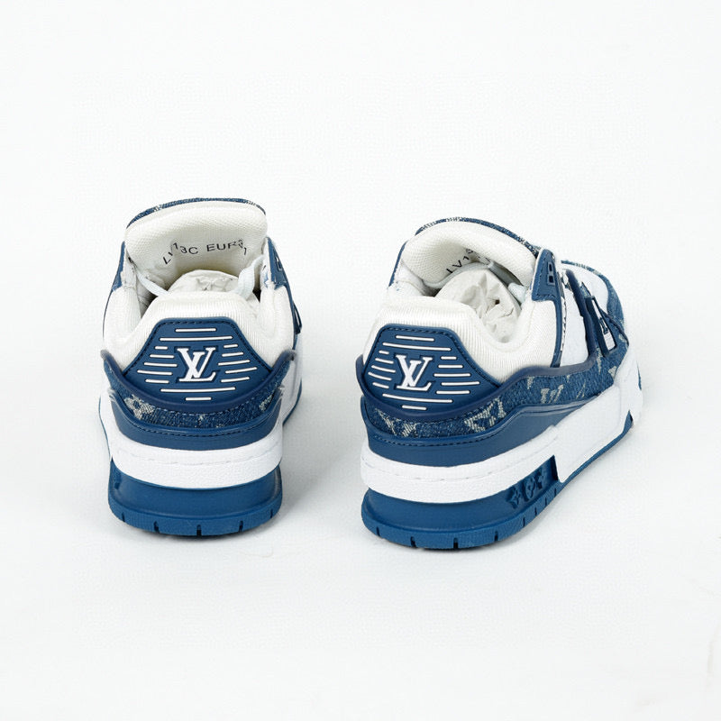 Tênis Infantil Casual Couro Azul