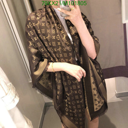 Pashmina Xale Padrão Monograma Geométrico
