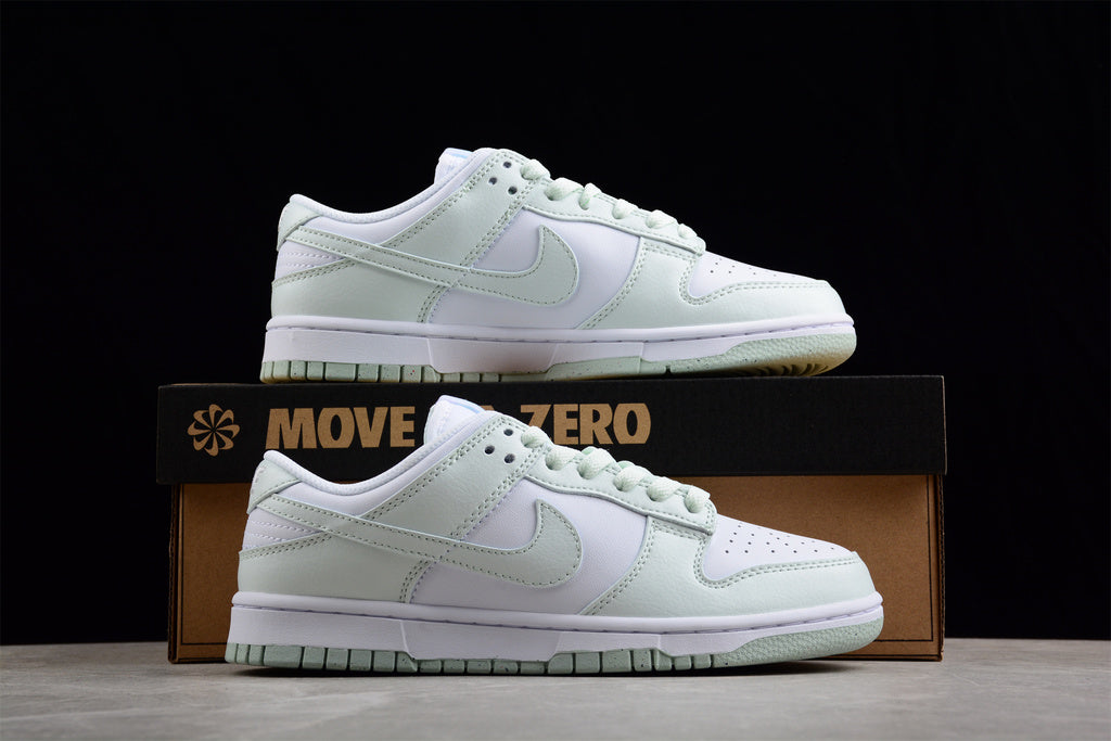 Tênis Skate Couro Cano Baixo Branco Verde Menta