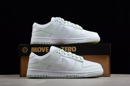 Tênis Skate Couro Cano Baixo Branco Verde Menta