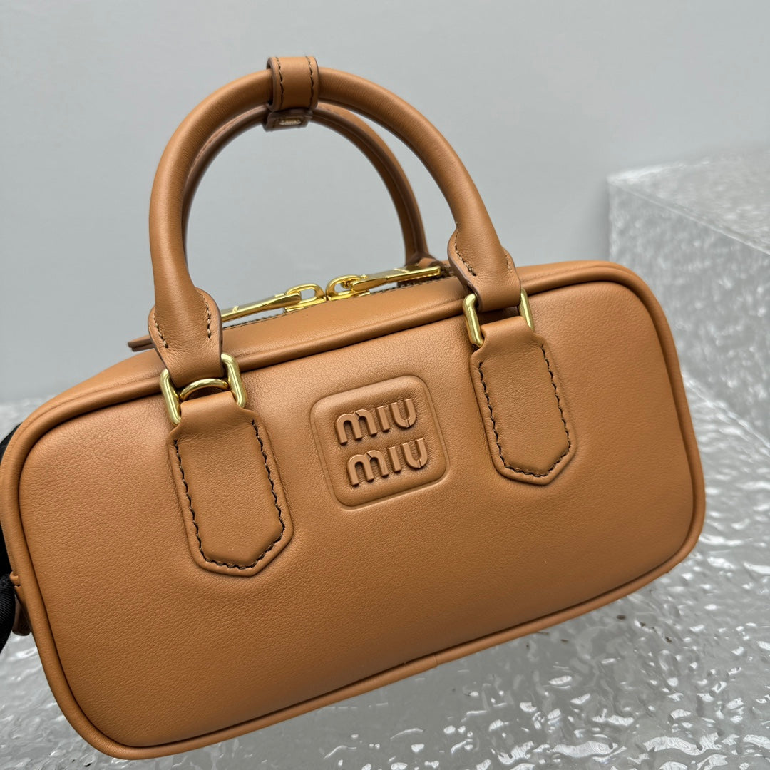 Bolsa Satchel Couro Marrom Compartimentos Estruturada