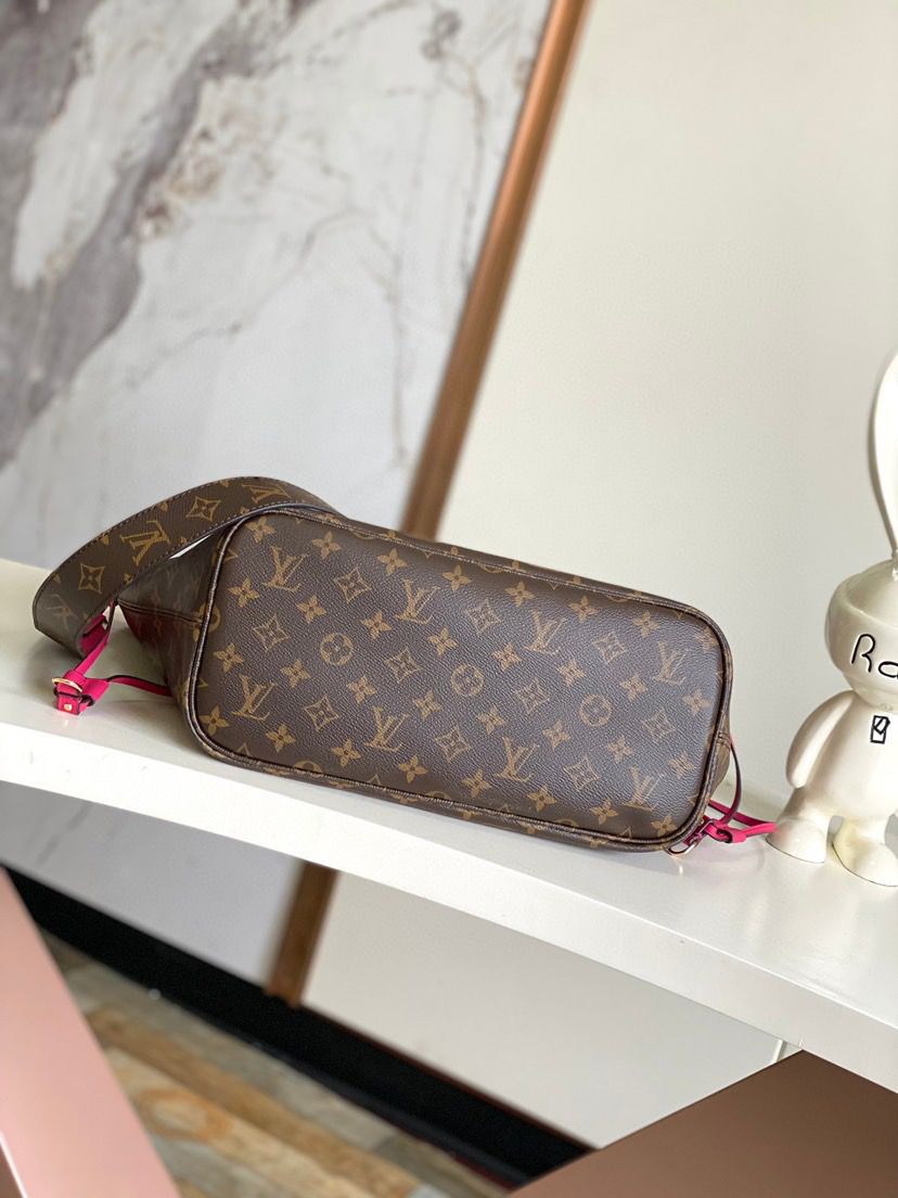 Bolsa Tote Couro Padrão Monograma Geométrico Rosa com Alça Ajustável