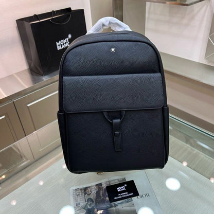 Mochila Couro Preta Estruturada