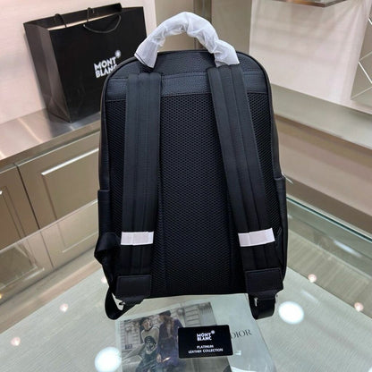 Mochila Couro Preta Estruturada