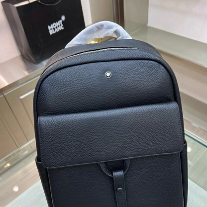 Mochila Couro Preta Estruturada