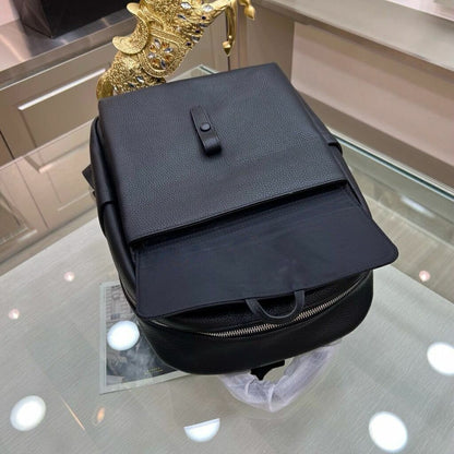 Mochila Couro Preta Estruturada
