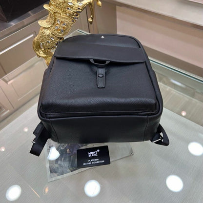 Mochila Couro Preta Estruturada