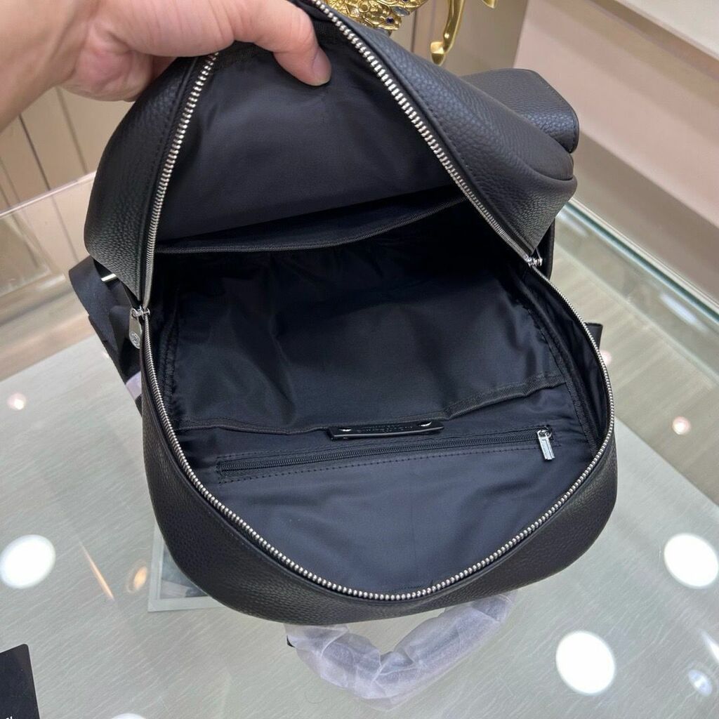 Mochila Couro Preta Estruturada