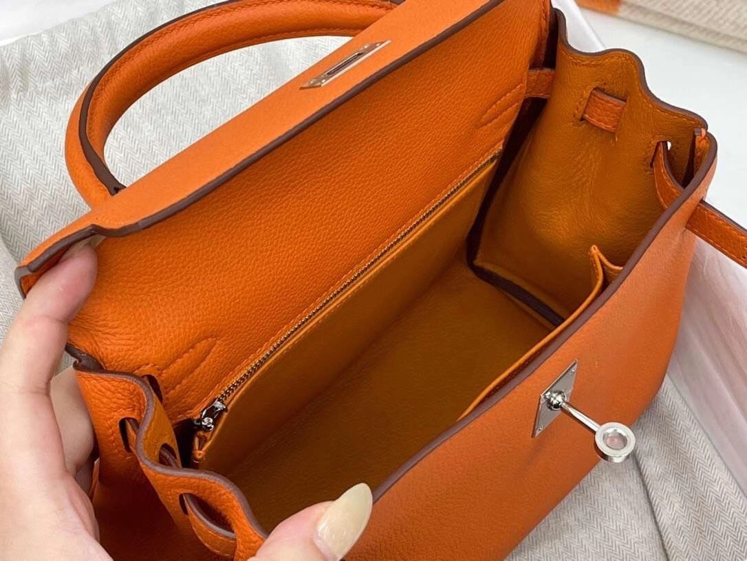 Bolsa Couro Laranja