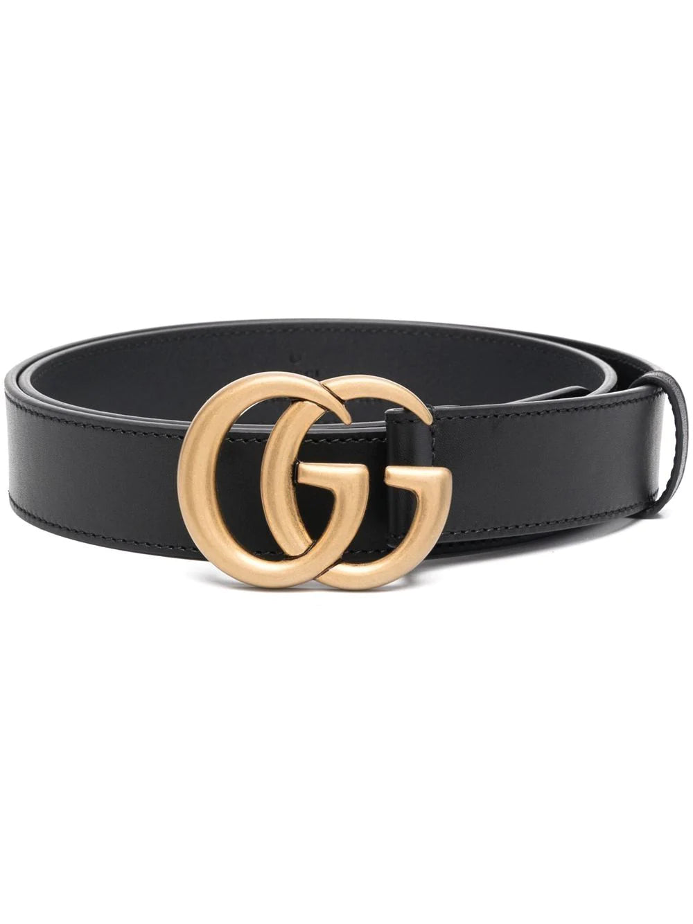 Gucci Cinto de couro com fivela Duplo G