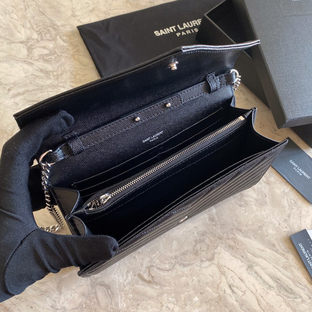 Bolsa Shoulder Couro Preto