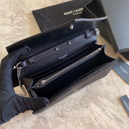 Bolsa Shoulder Couro Preto