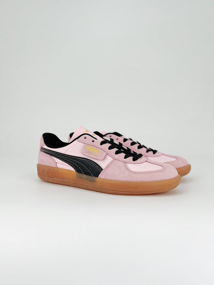 Tênis Couro Branco Rosa Pink Detalhe Preto