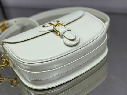 Bolsa Estruturada Couro Branco Alça Corrente