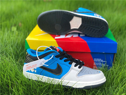 Tênis Cano Baixo Couro Skate Preto Detalhe Colorido
