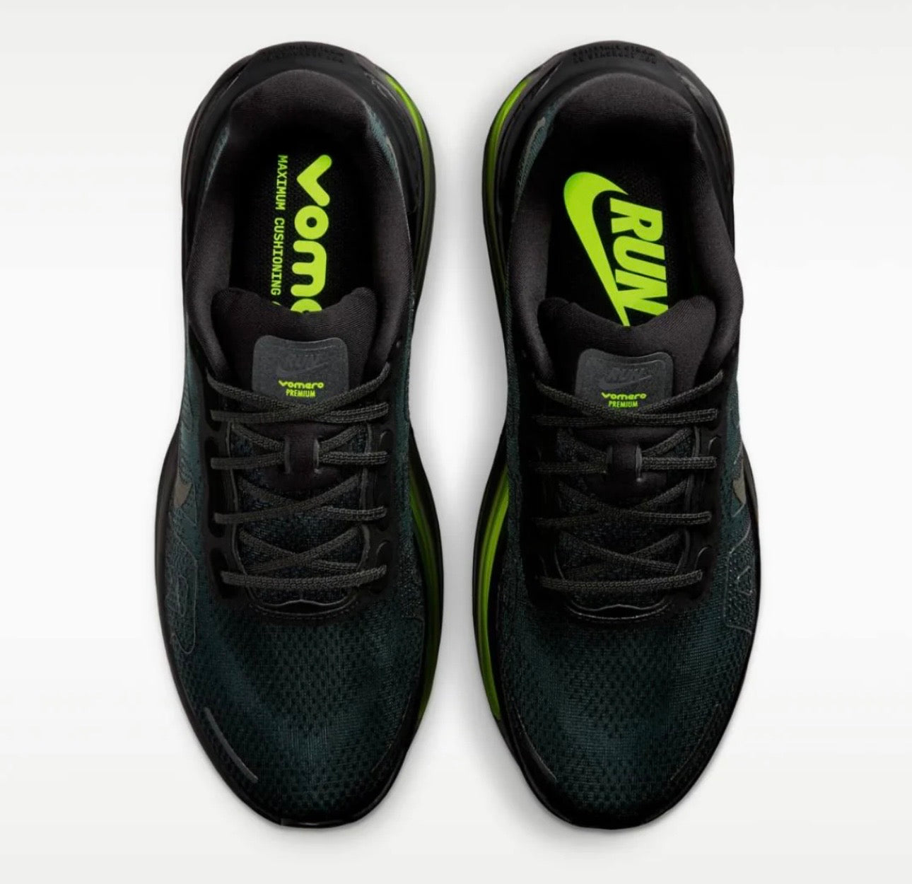 Tênis Runner Malha Preto Detalhe Verde