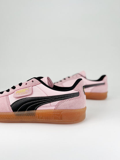 Tênis Couro Branco Rosa Pink Detalhe Preto