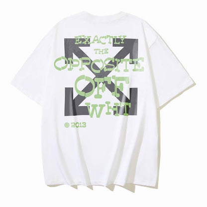 Camiseta Algodão Branca Estampa Frontal Preta