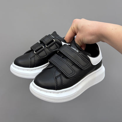 Tênis Infantil Couro Branco Detalhe Preto
